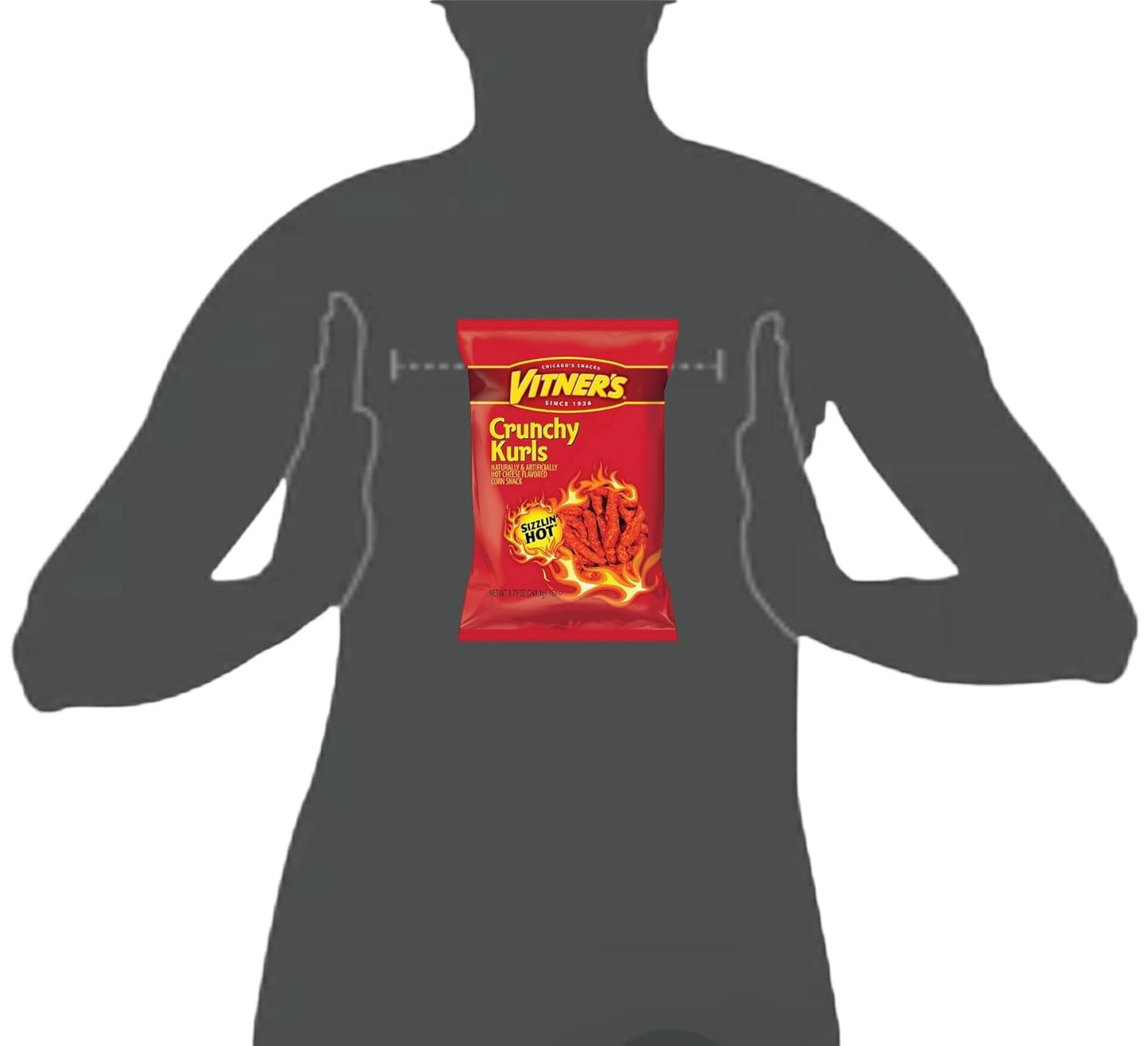 Munchie Box VITNER'S Krunchy Kurls An old Chicago Original flavor, The Munchie box Bundle (Pack of ( 2 ) 8.75 oz Bags)