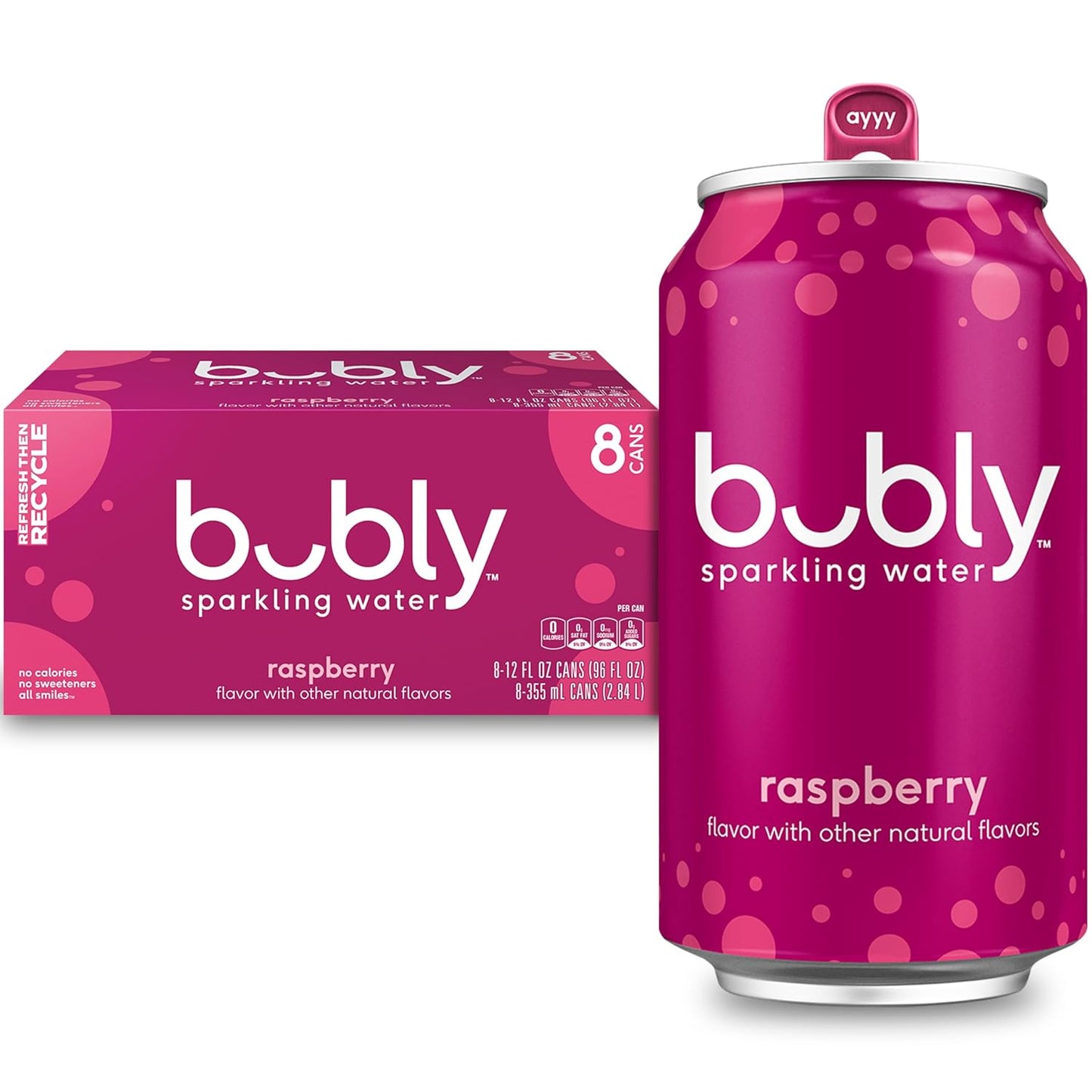 Bubly Sparkling Water, Meteor Melon, 12 Fl Oz X 8 Count