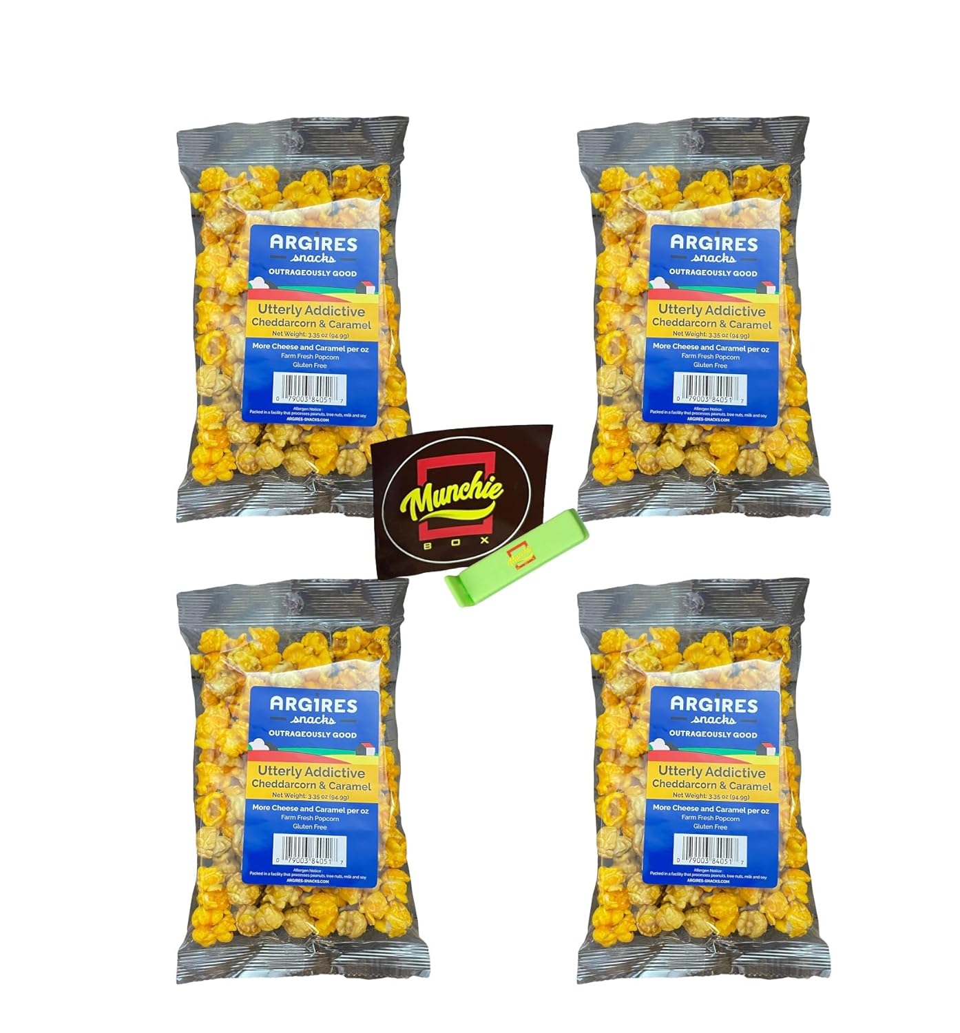 Argires Chicago Popcorn - Big Bags - Chicago Snack House (4, Cheddar & Caramel Mix)