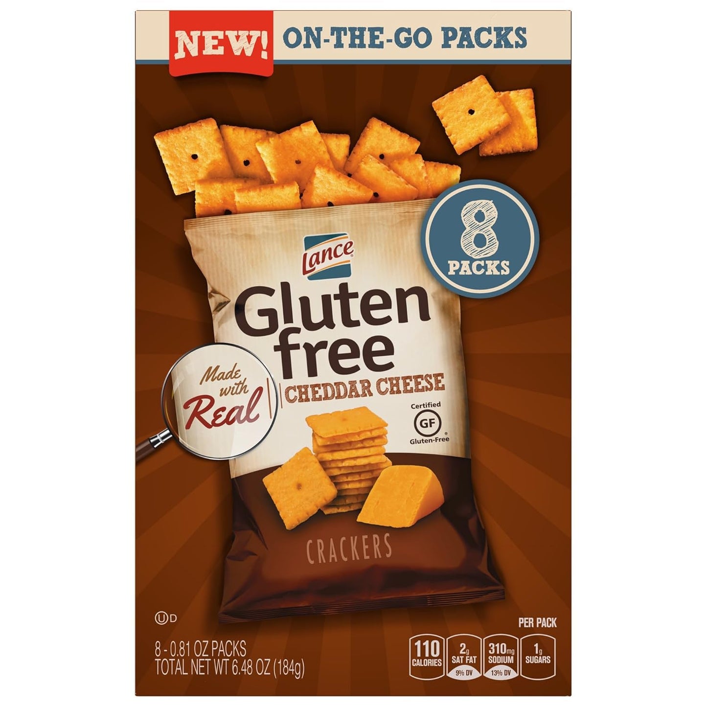 Lance Gluten Free Crackers, Original Baked, 5 Ounce, 4 Count