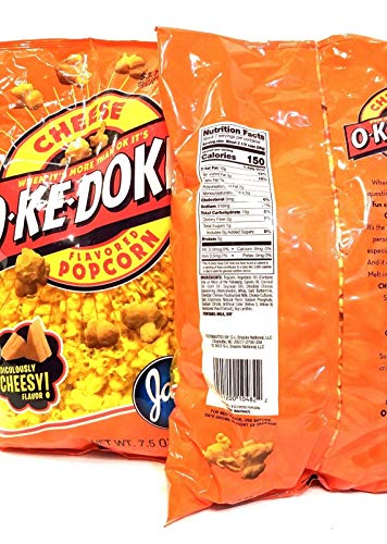 JAY'S BIG BAG OKE DOKE CHEESE Popcorn 2 Pack 7.5 oz bags