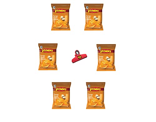 Munchie Box VITNER'S Original Tangy Triple Cheese Potato Chips A Chicago Favorite 1.0 oz Bags (Pack of ( 6 ) 1.0 Oz Bags)