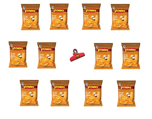 Munchie Box VITNER'S Original Tangy Triple Cheese Potato Chips A Chicago Favorite 1.0 oz Bags (Pack of ( 12 ) 1.0 Oz Bags)