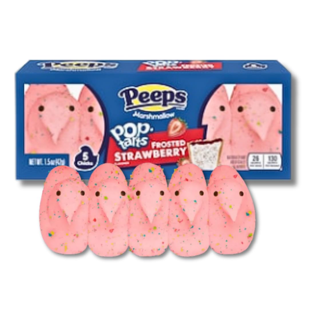 Peeps Marshmallow Chicks - Frosted Strawberry Pop Tart - Pack of 2-10 Count Boxes