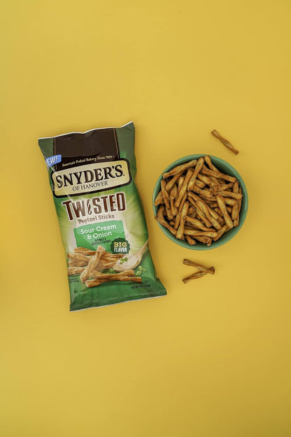 Snyder's Sour Cream & Onion Twisted Pretzels 12oz (Bag of 2)