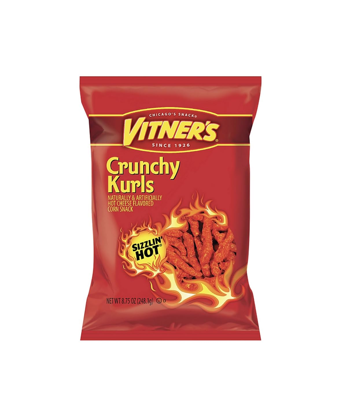 VITNER'S Krunchy Kurls An old Chicago Original flavor, The Munchie box Bundle (Pack of (4) 8.75 oz Bags)