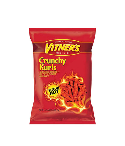 VITNER'S Krunchy Kurls An old Chicago Original flavor, The Munchie box Bundle (Pack of (4) 8.75 oz Bags)
