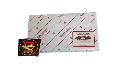 Milk Chocolate Vanilla Buttercreams Center - In Fannie May Signature Wrap By Munchie Box ((1) 1 LB Box)