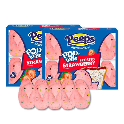 Peeps Marshmallow Chicks - Frosted Strawberry Pop Tart - Pack of 2-10 Count Boxes