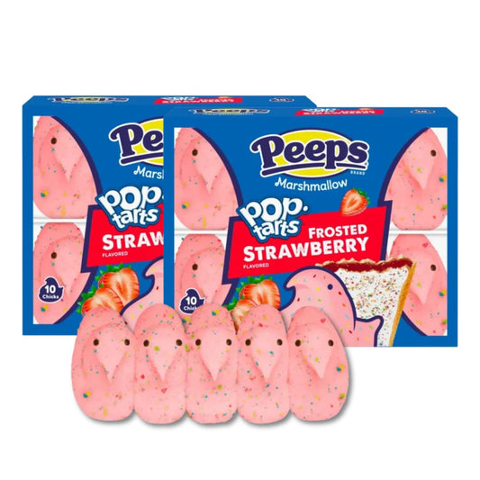 Peeps Marshmallow Chicks - Frosted Strawberry Pop Tart - Pack of 2-10 Count Boxes