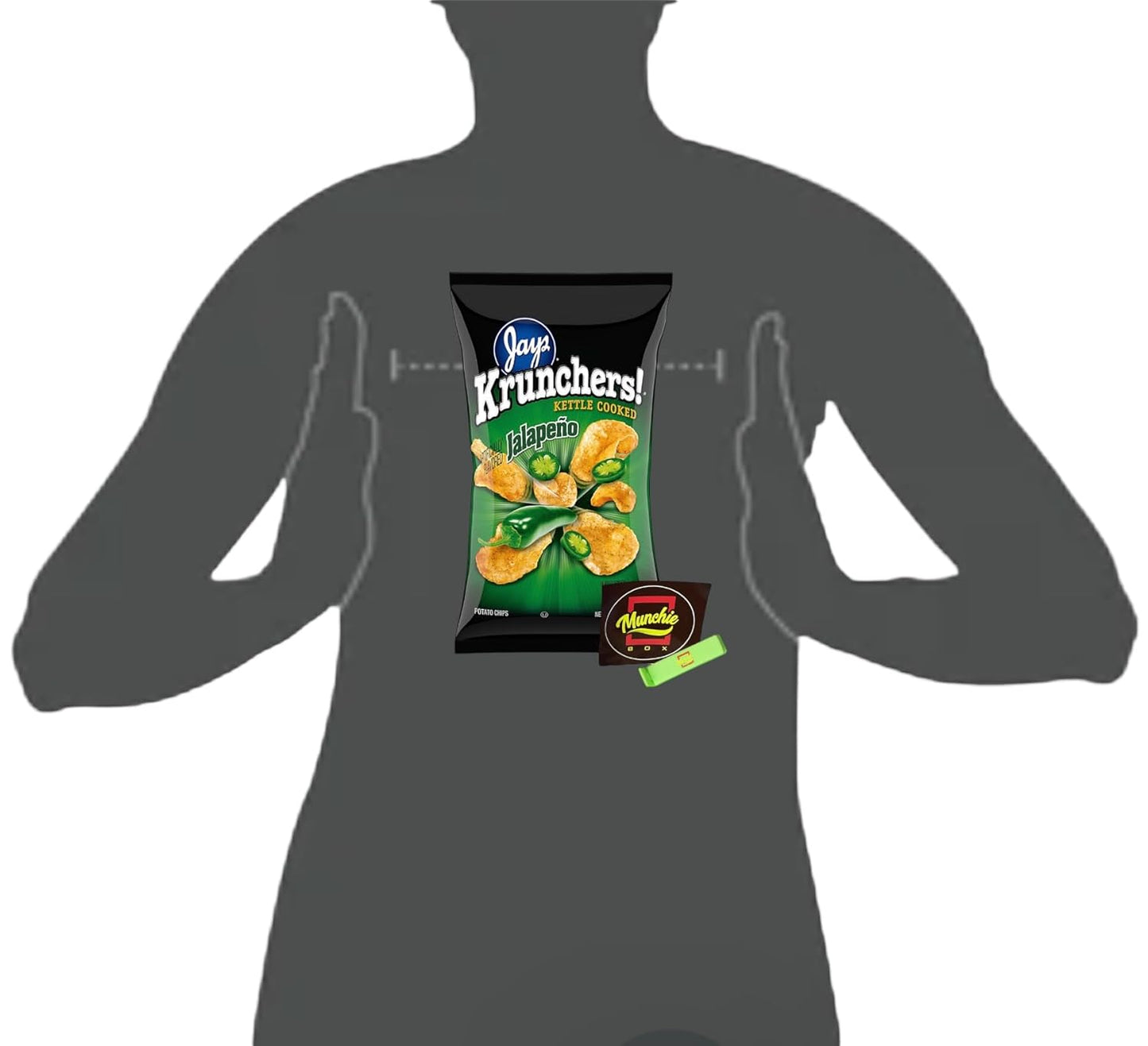 Jay's Krunchers Chip Bundle - Munchie Box Curations ((1) 8 Oz Bag, Jalapeno)