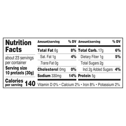 Utz Peanut Butter Pretzel Bites, 24 oz Canister (2 Count) – Crunchy Pretzel Nuggets with Creamy Peanut Butter Center, Quick Snacks with No Cholesterol, No Trans Fats, Brown