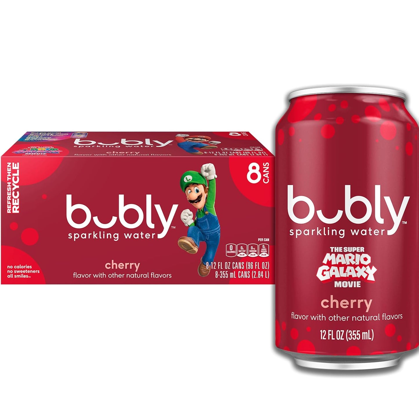 Bubly Sparkling Water, Meteor Melon, 12 Fl Oz X 8 Count