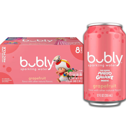 Bubly Sparkling Water, Meteor Melon, 12 Fl Oz X 8 Count