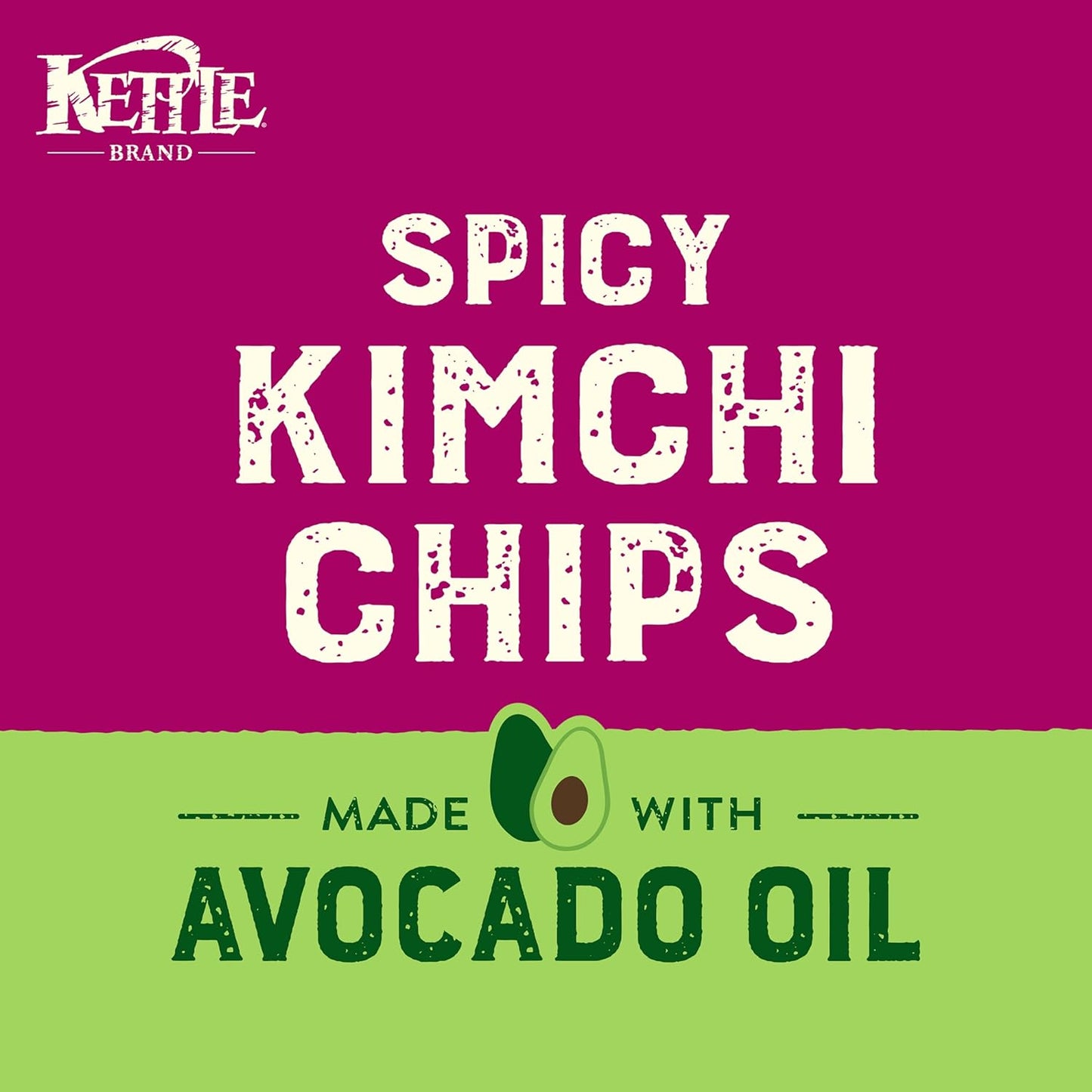 Kettle Brand Made with Avocado Oil Spicy Kimchi Potato Chips, 6 Oz Bag