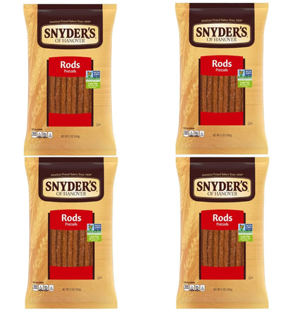Snyder's of Hanover, Pretzel Rods, 12 Oz Bag Pack of 4