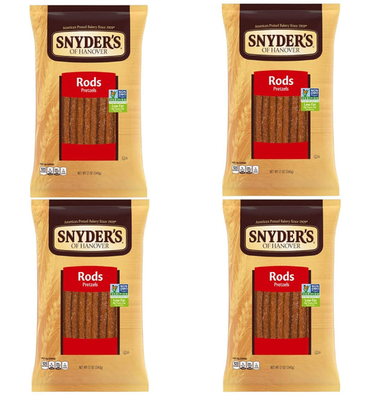 Snyder's of Hanover, Pretzel Rods, 12 Oz Bag Pack of 4