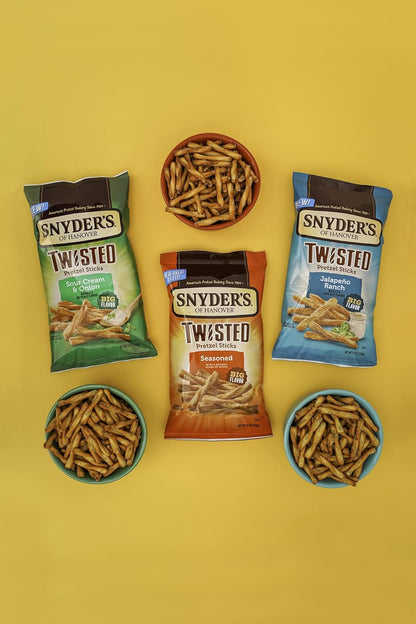 Snyder's Sour Cream & Onion Twisted Pretzels 12oz (Bag of 2)