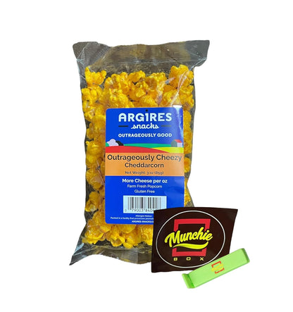 Argires Chicago 9 pack Gourmet Cheddar Cheese Popcorn 3 oz Bags