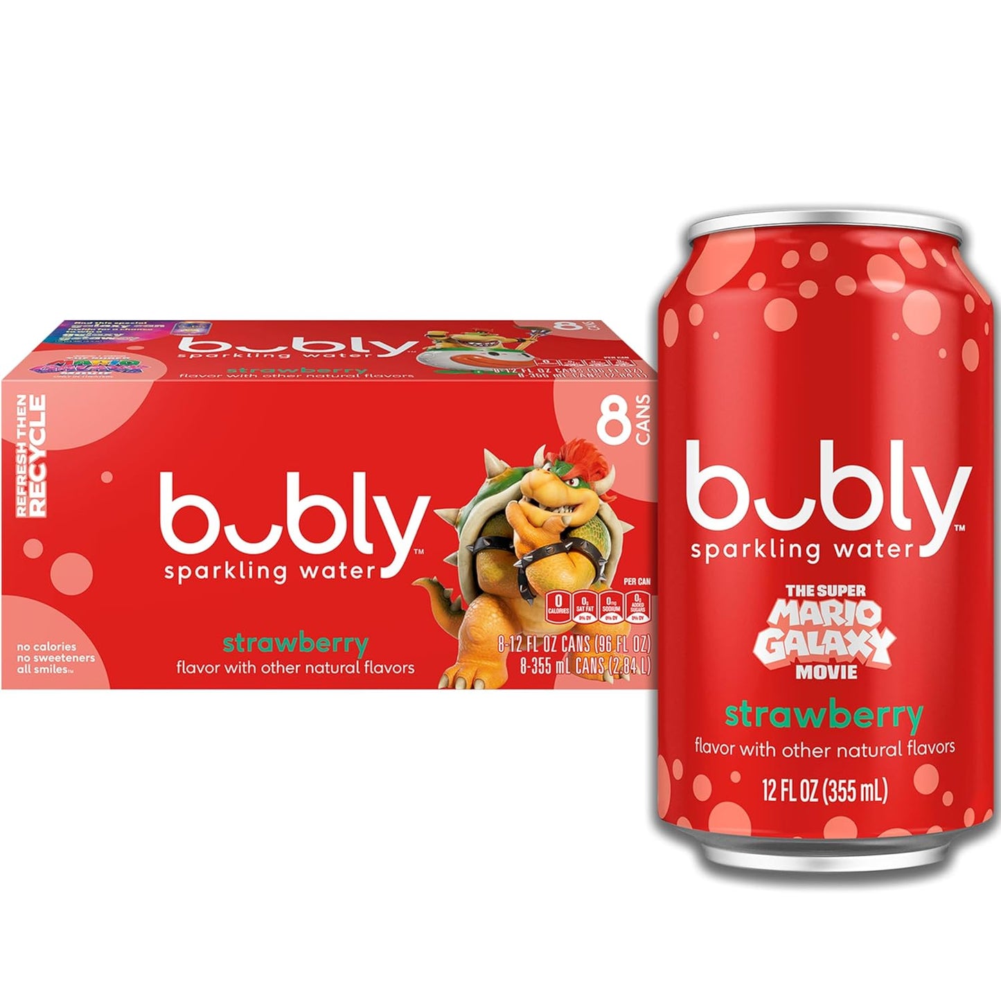 Bubly Sparkling Water, Meteor Melon, 12 Fl Oz X 8 Count