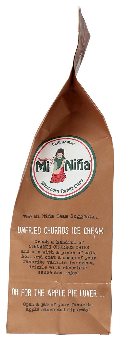 Tortilleria Mi Nina, Chip Tortilla Churro Cinnamon Sugar, 12 Ounce