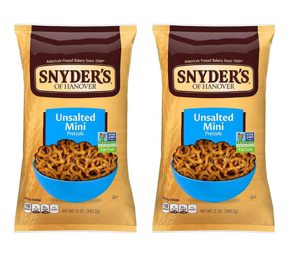 Snyder's of Hanover Mini-Unsalted Pretzel - 12 oz - 2 pk
