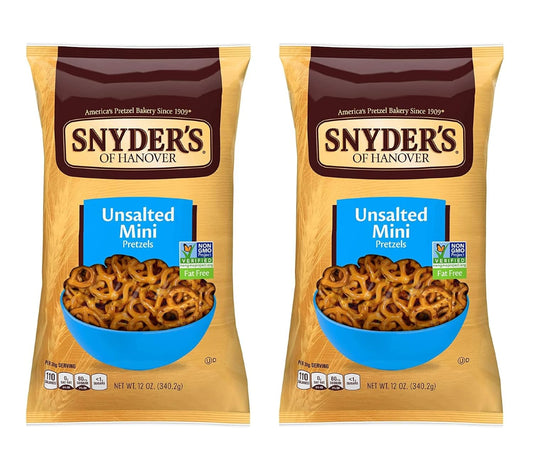Snyder's of Hanover Mini-Unsalted Pretzel - 12 oz - 2 pk