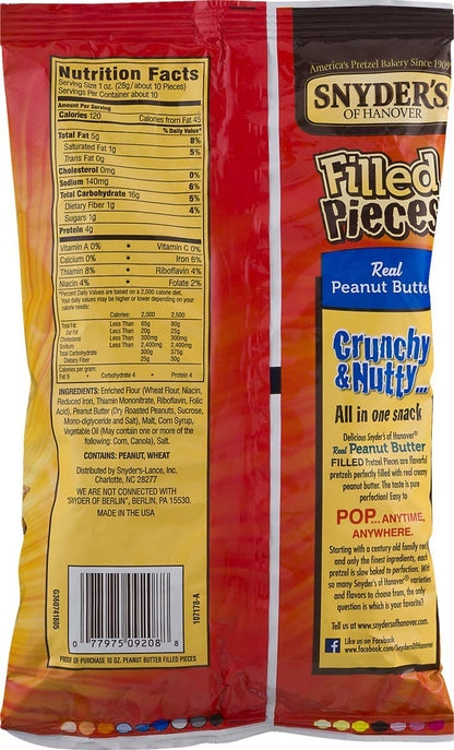 Snyders of Hanover Peanut Butter Filled Flavored Pretzel Pieces (3 Bags)
