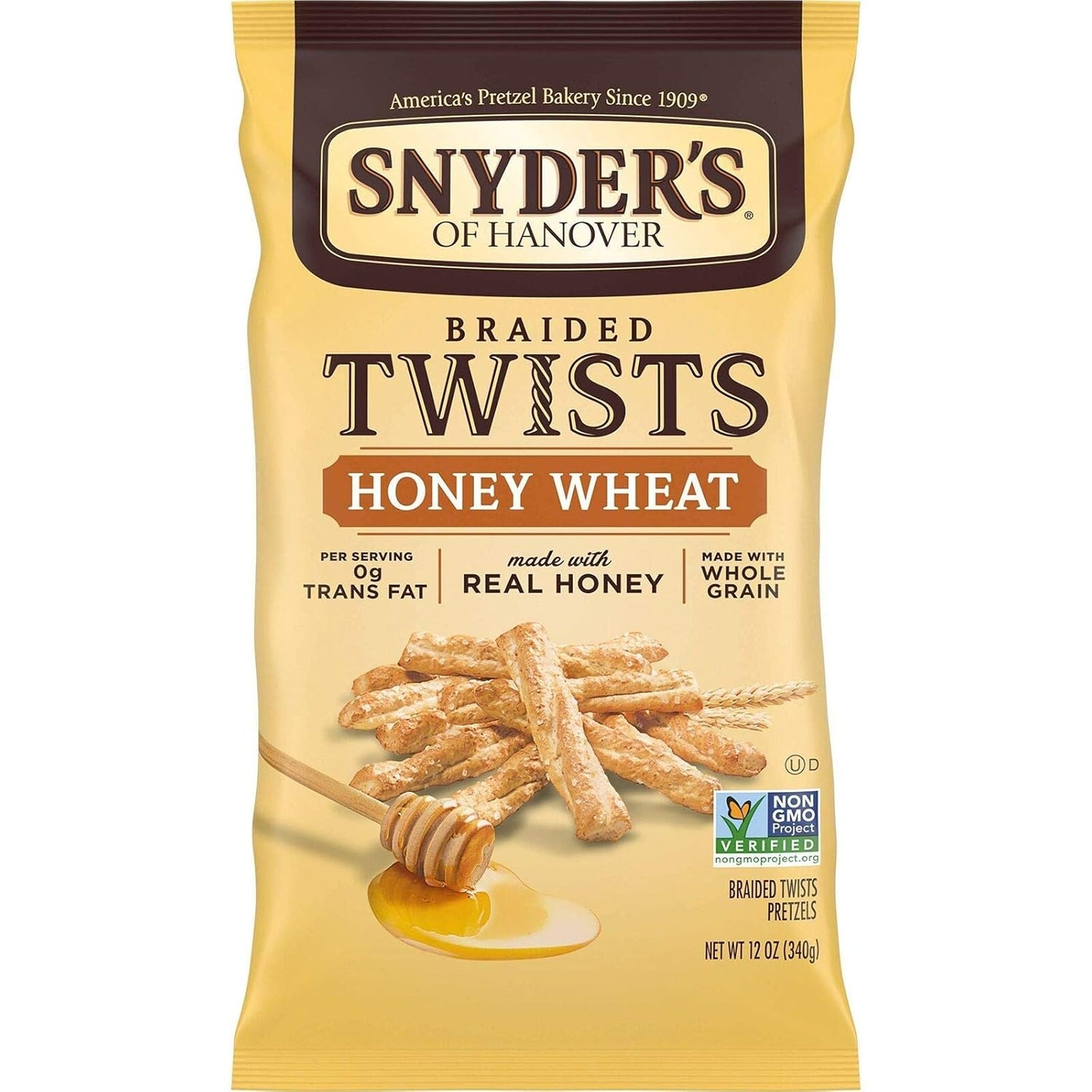 Snyder's Honey Wheat Braided Twists 12oz
