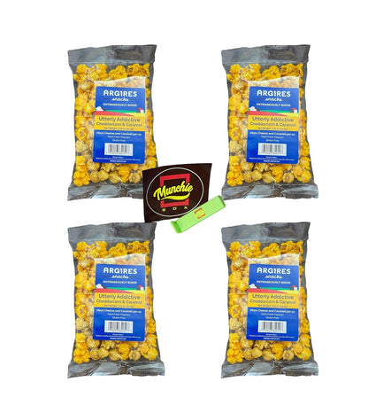 Argires Chicago Popcorn - Big Bags - Chicago Snack House (4, Cheddar & Caramel Mix)