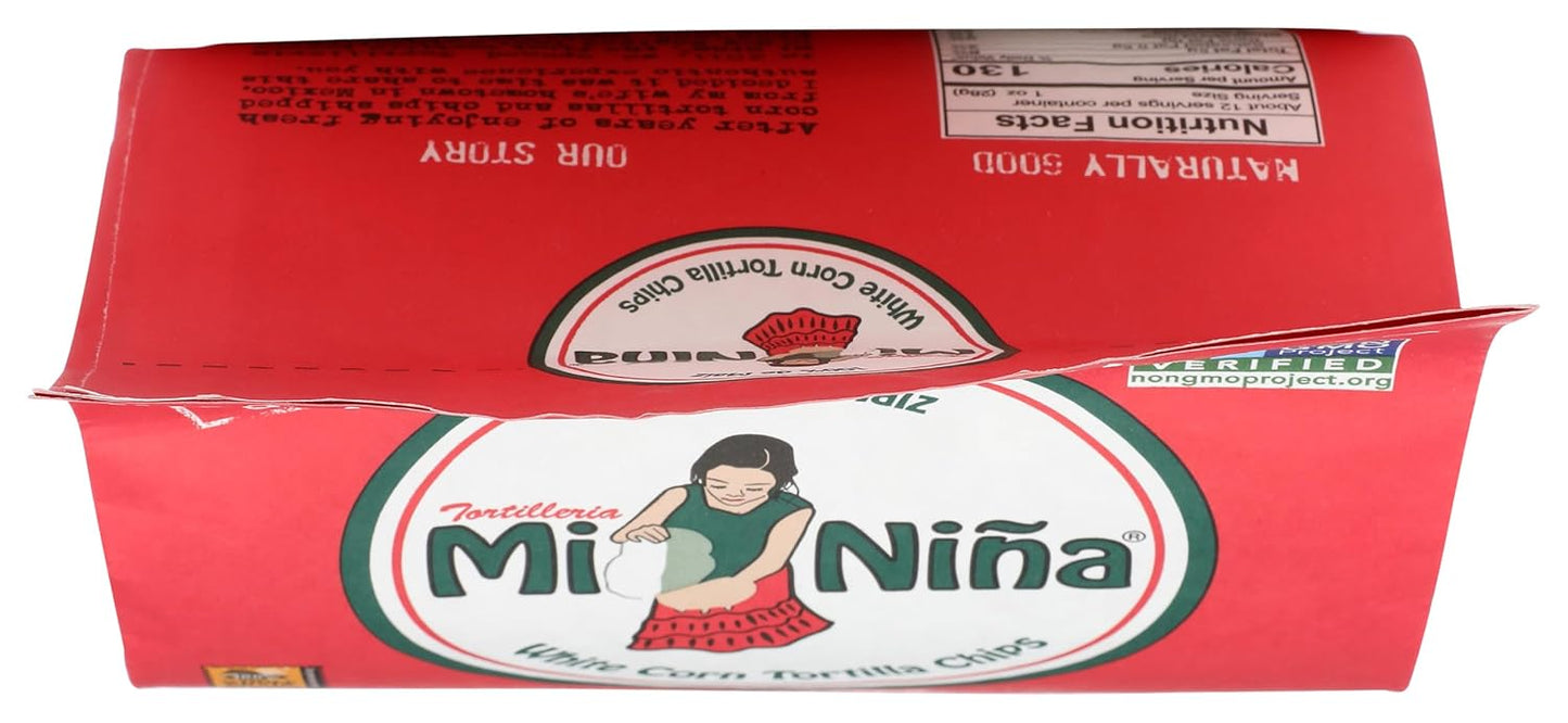 Tortilleria Mi Nina, Chip Tortilla White Corn Pico De Gallo, 12 Ounce