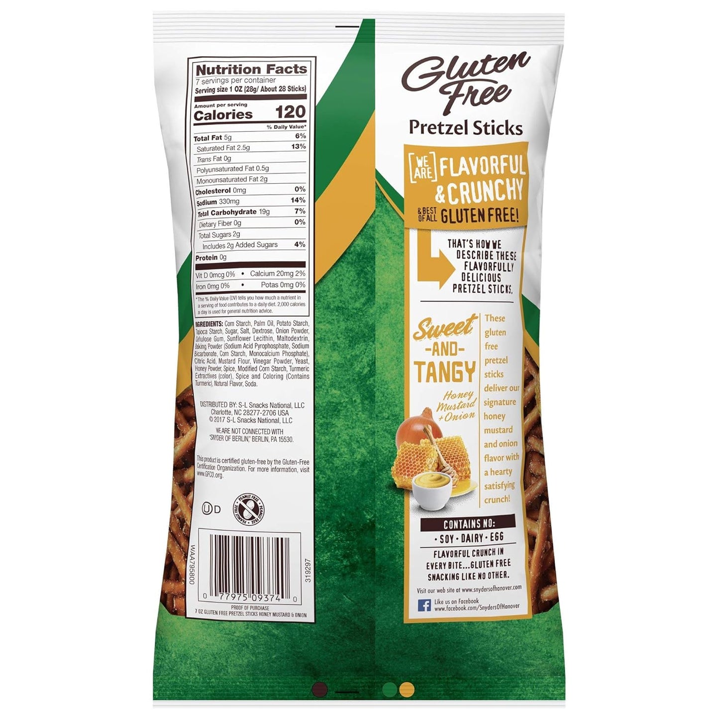 Snyder's Gluten Free Honey Mustard Onion 7oz