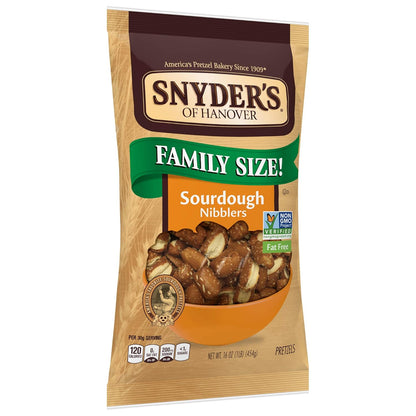 Snyder's of Hanover Sourdough Nibbler Pretzels, 16 Ounce Multi-Pack - 3 Count