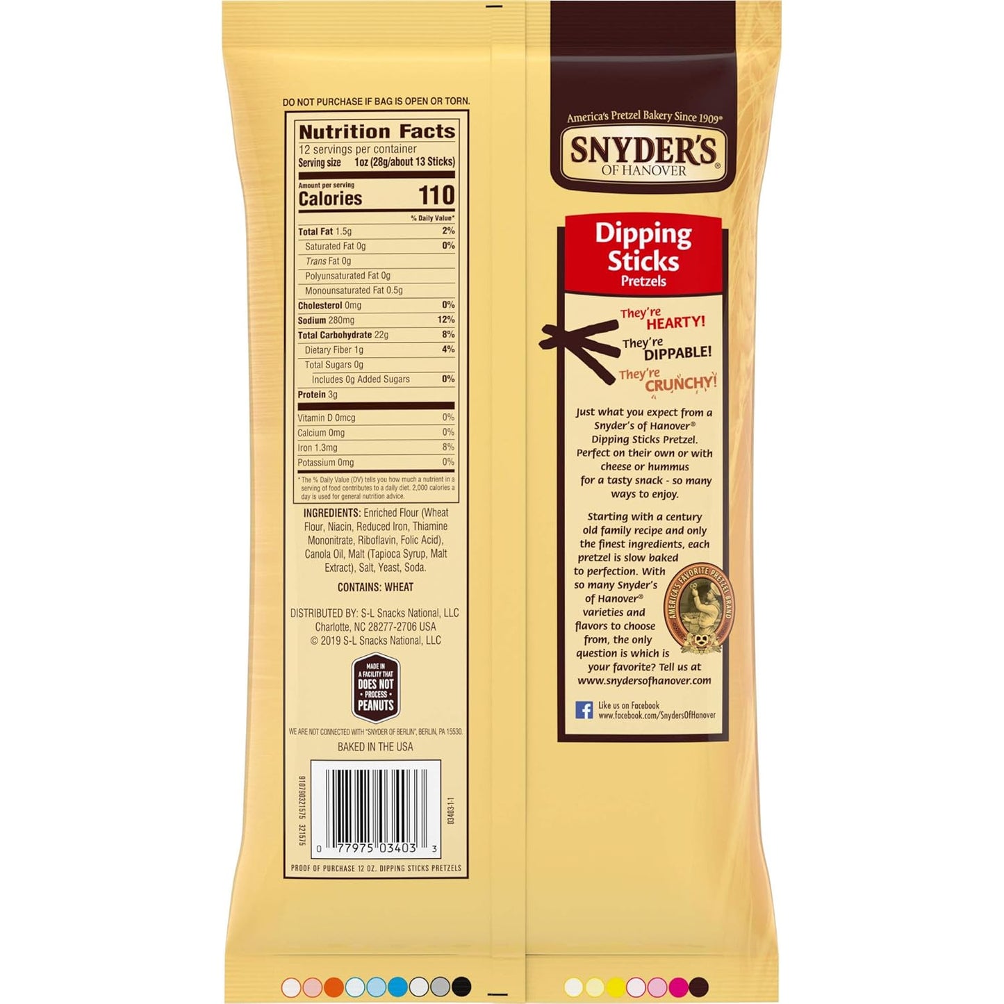 Snyder's of Hanover Dipping Stick Pretzel - 12 oz - 2 pk