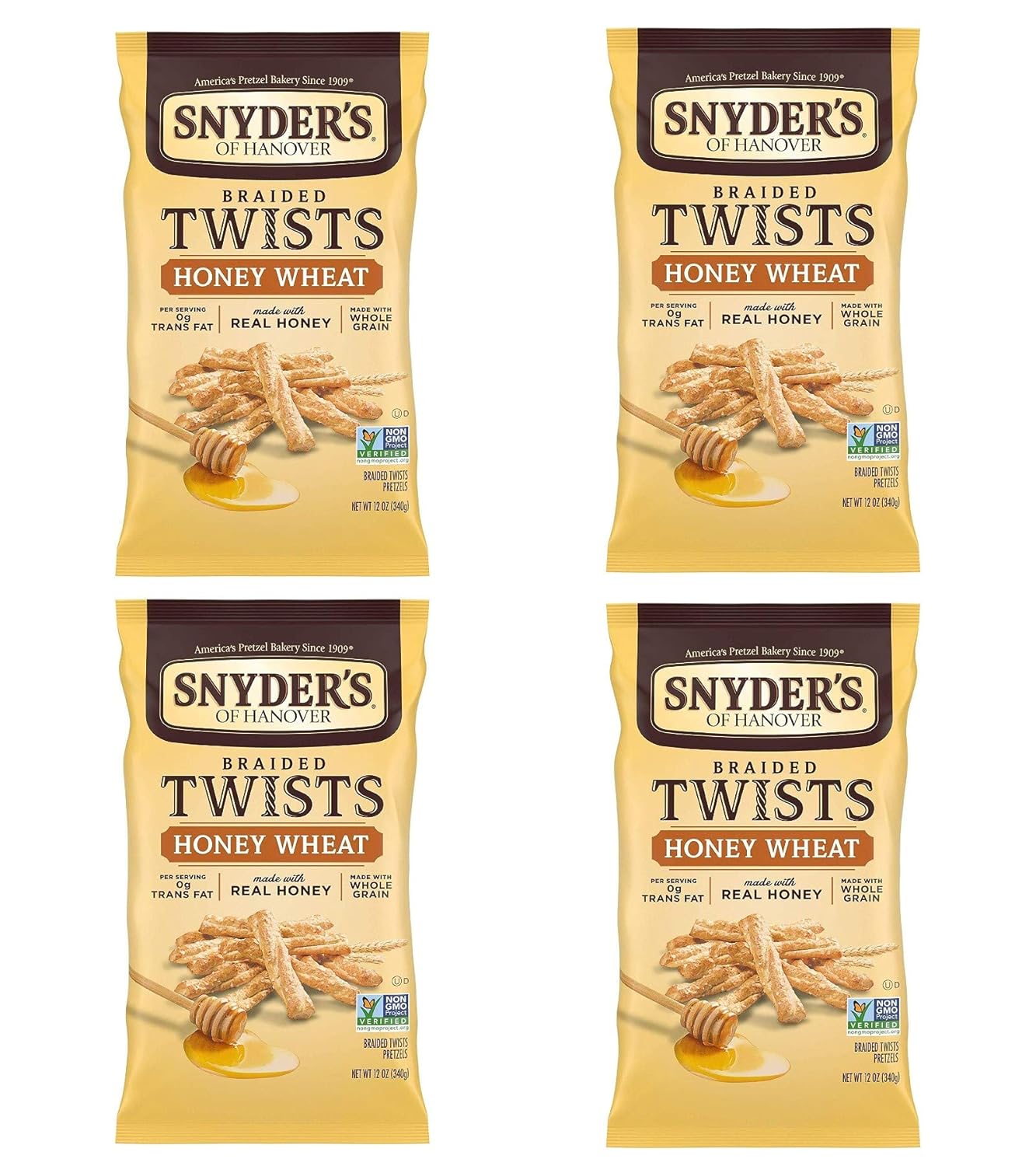 Snyder's Honey Wheat Braided Twists 12oz