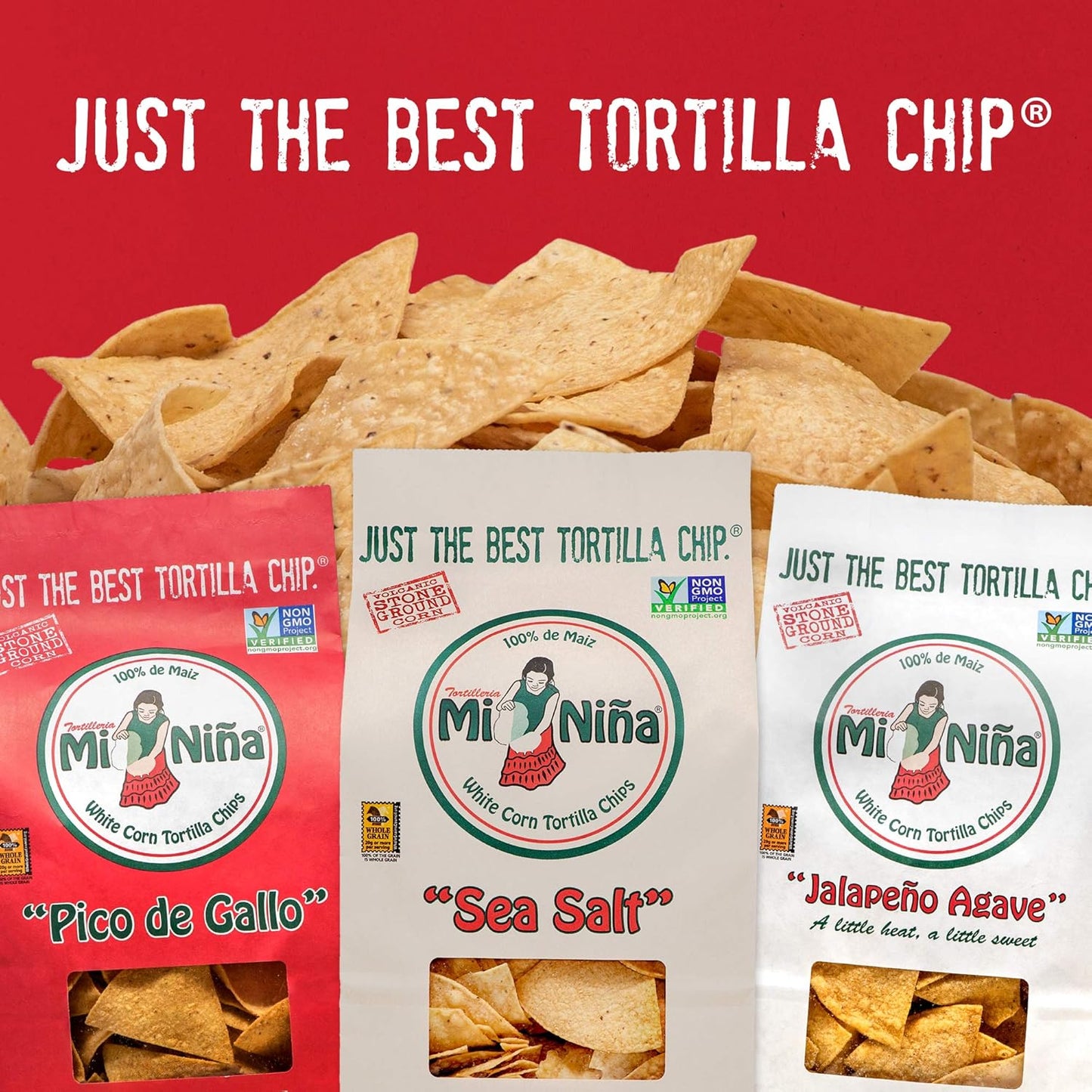 Mi Nina Tortilla Chips Pico de Gallo | Pack of 3 12 oz. bags