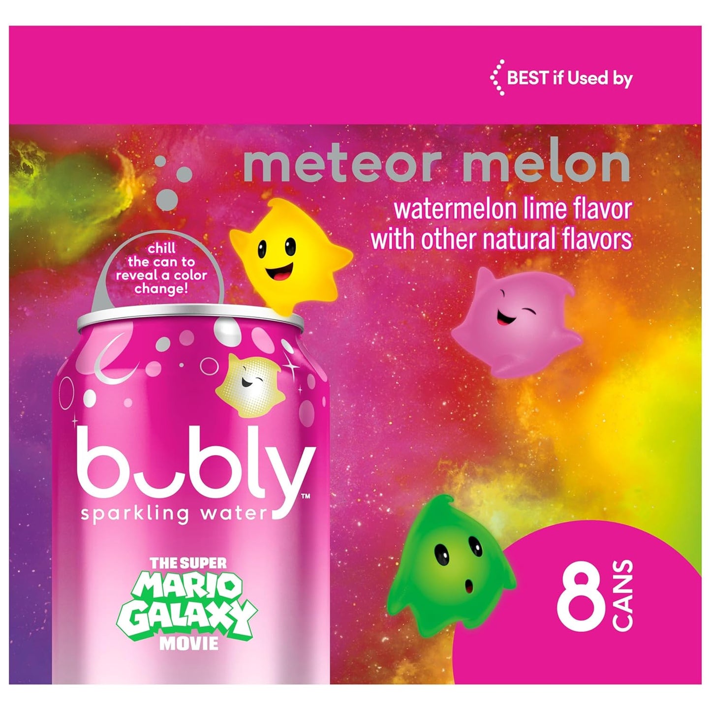 Bubly Sparkling Water, Meteor Melon, 12 Fl Oz X 8 Count