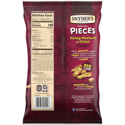 Snyder's of Hanover Honey Mustard & Onion Flavored Pretzel Pieces, 11.25 Oz