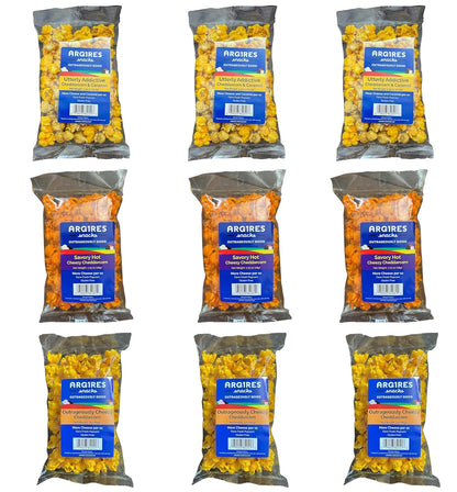 Argires Chicago Popcorn 3 oz Variety Pack 9 BAGS - Chicago Snack House