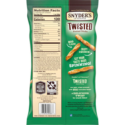 Snyder's Sour Cream & Onion Twisted Pretzels 12oz (Bag of 2)
