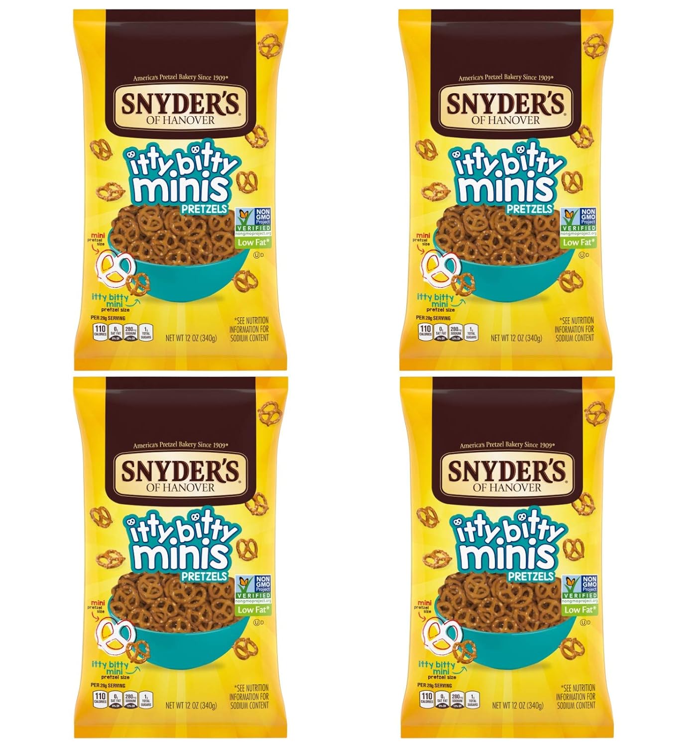 Snyder's Itty Bitty Mini Pretzels 12oz (4 bags)