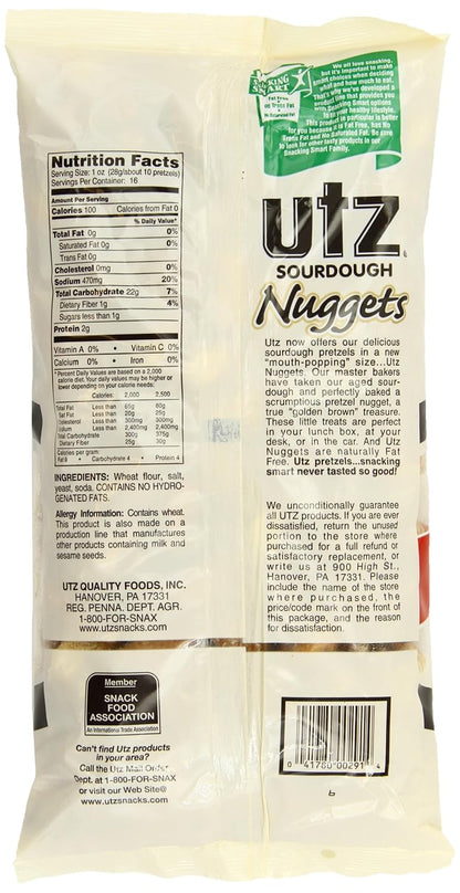 UTZ Of Hanover Sourdough Pretzel Nuggets, 16 Ounce