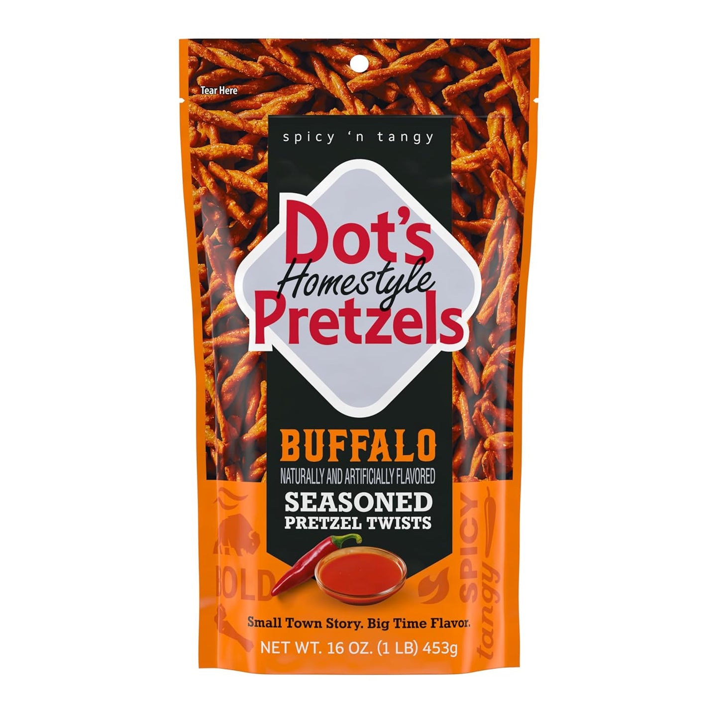 Dot's Pretzels Original Seasoned Pretzel Twist Snack, 16oz Grocery Sized Bag