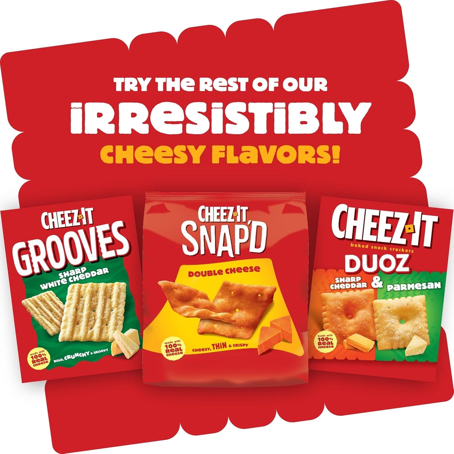 Cheez-It Baked Snack Crackers, Gluten Free, Lunch Snacks, Original, 9oz Box (1 Box)