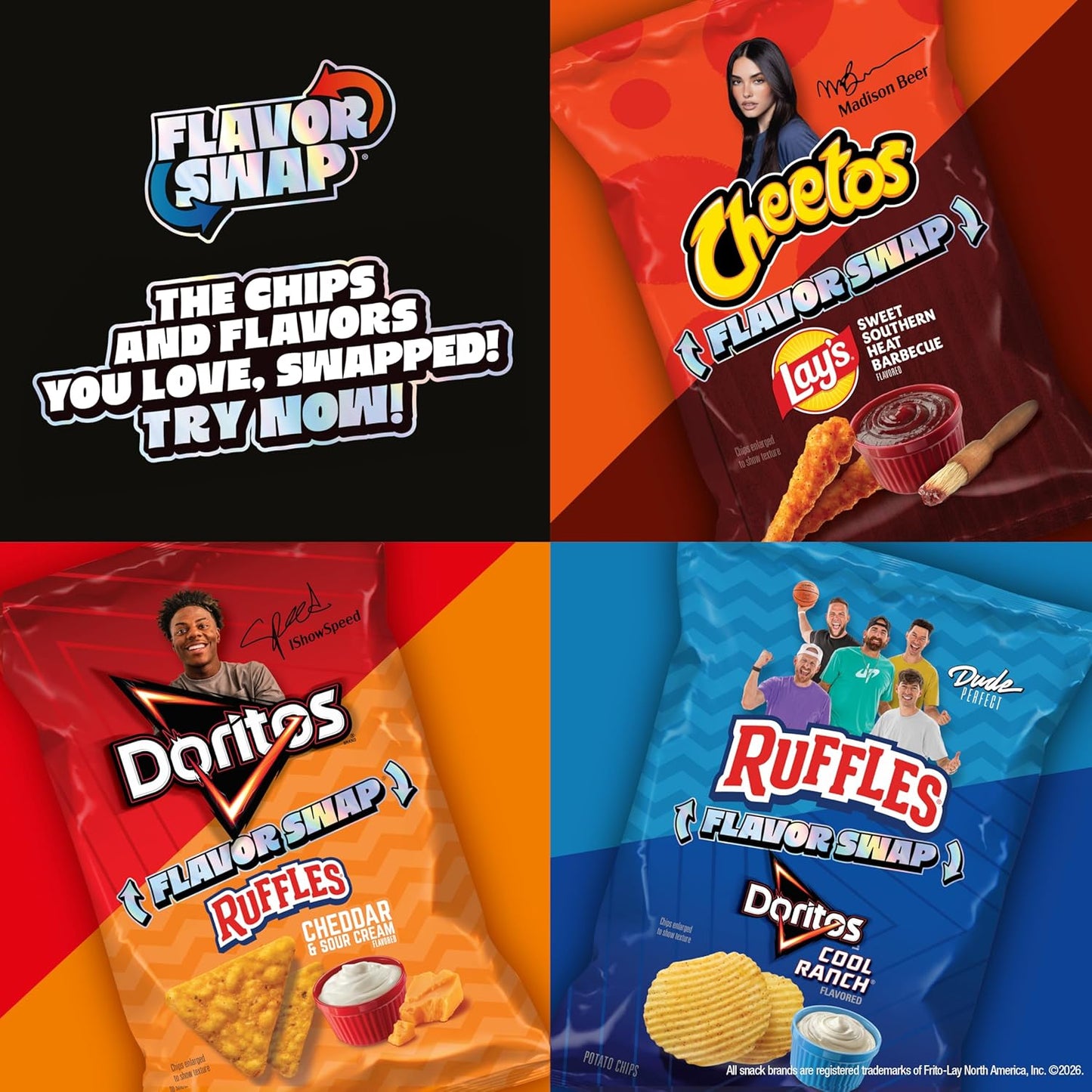 Cheetos Crunchy Lay's Sweet Southern Heat Barbecue Flavor Swap Cheese Flavored Snacks, 8.5 oz Bag