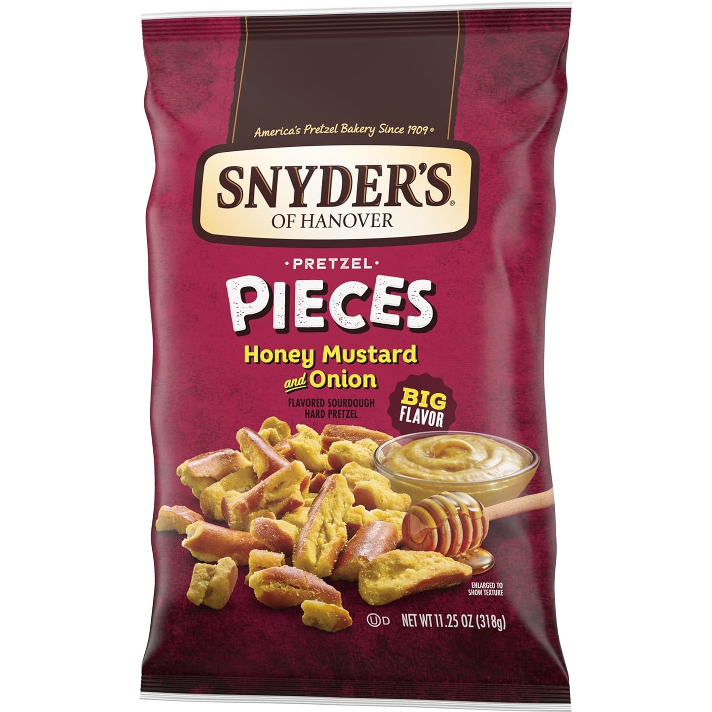 Snyder's of Hanover Honey Mustard & Onion Flavored Pretzel Pieces, 11.25 Oz