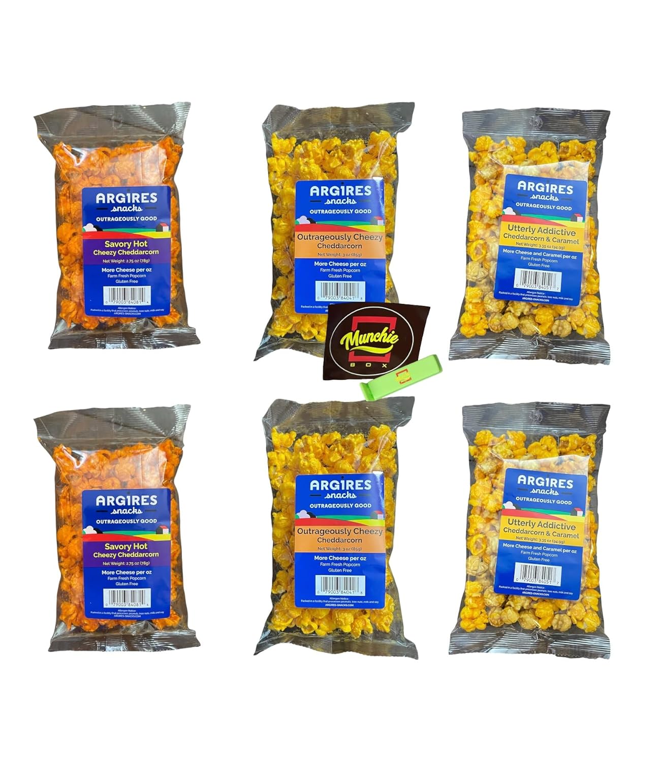 Argires Chicago Popcorn - Big Bags - Chicago Snack House (6, Variety)