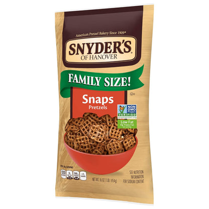 Snyder's of Hanover Pretzel Snaps 16oz (Pack of 3)