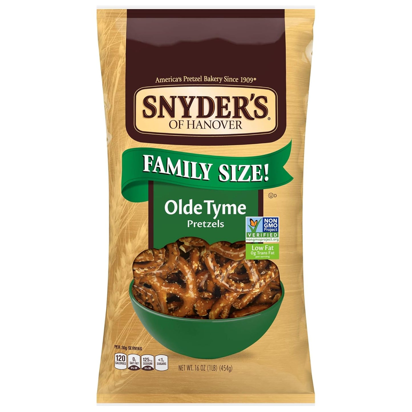 Snyders the Pounder Pretzels 16 Oz (Pack of 8) (Olde Tyme)