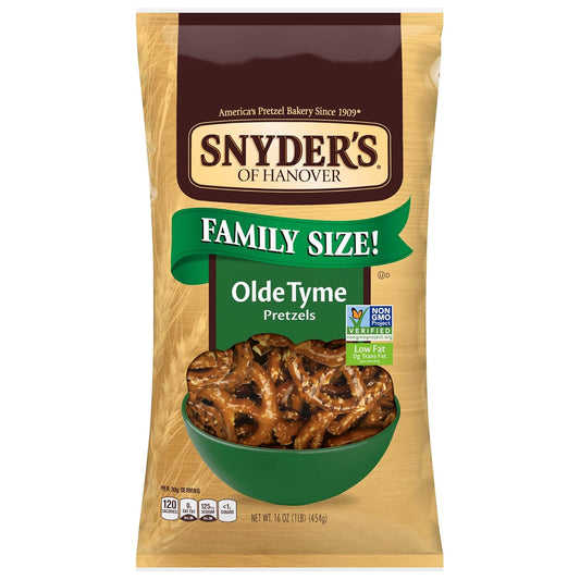 Snyders the Pounder Pretzels 16 Oz (Pack of 8) (Olde Tyme)